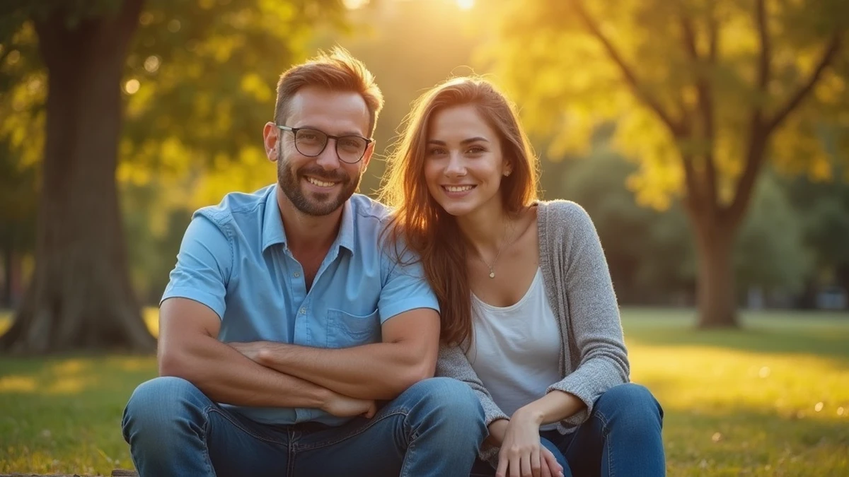 Romantisches Date in einem ruhigen Park in Algerien