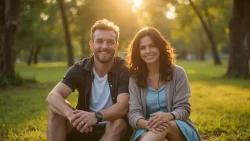 Romantisches Date in einem ruhigen Park in Guyana