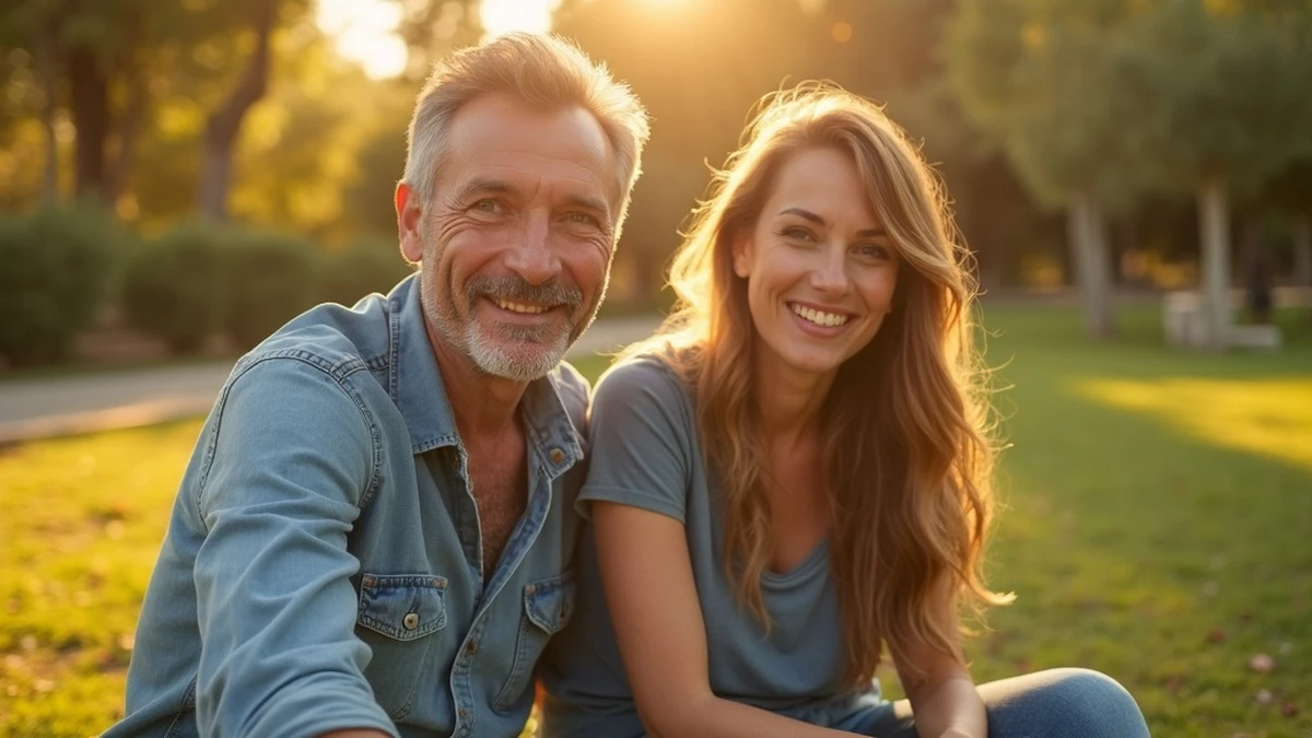 Romantisches Date in einem ruhigen Park in Israel