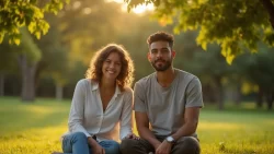 Romantisches Date in einem ruhigen Park in Jamaika