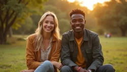 Romantisches Date in einem ruhigen Park in Kenia