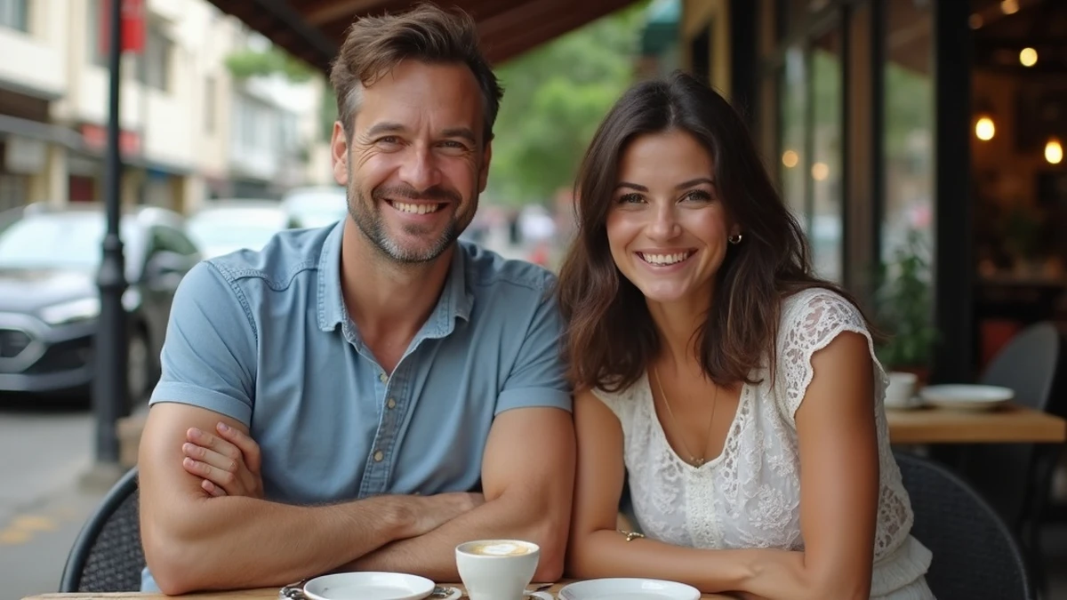 Zwei Singles aus verschiedenen Ländern genießen einen Kaffee in Malaysia