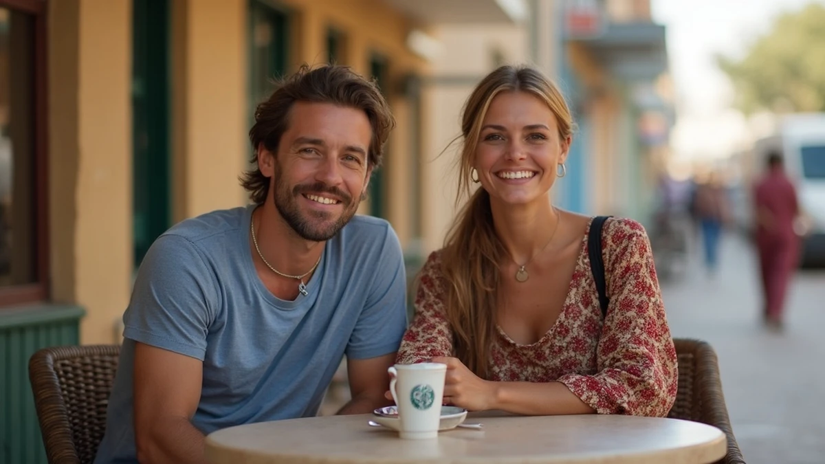 Zwei Singles aus verschiedenen Ländern genießen einen Kaffee in Mauretanien