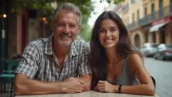 Zwei Singles aus verschiedenen Ländern genießen einen Kaffee in Mexiko
