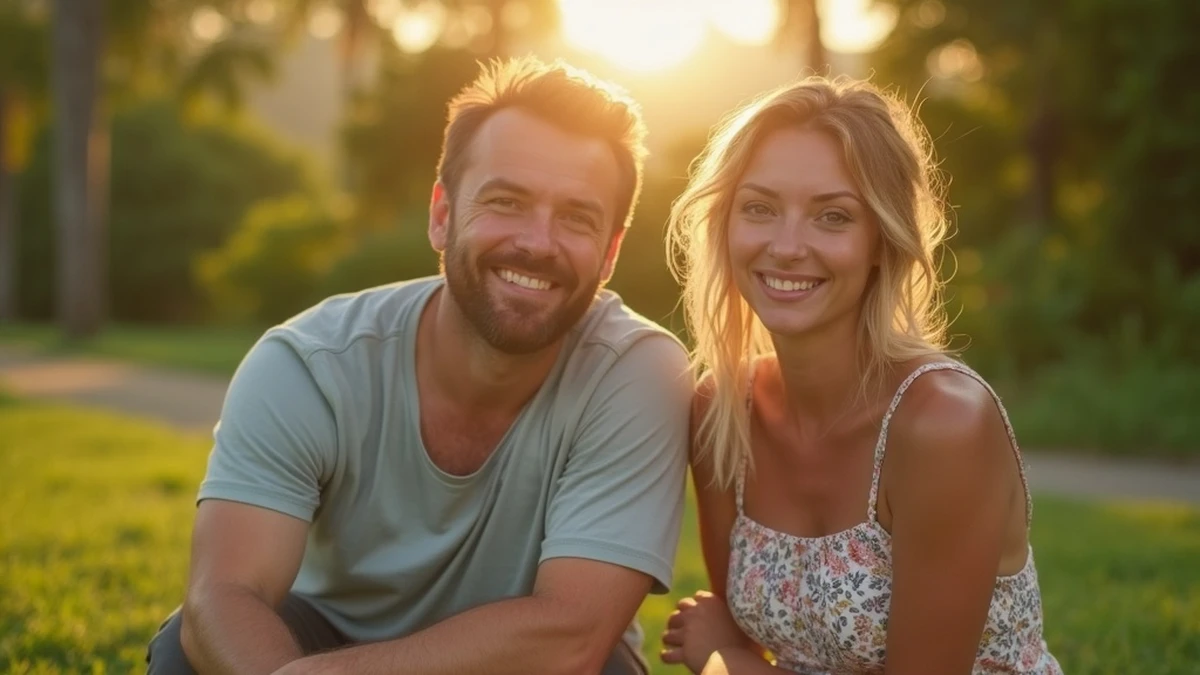 Romantisches Date in einem ruhigen Park in Mikronesien