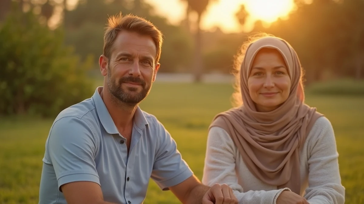 Romantisches Date in einem ruhigen Park in Oman