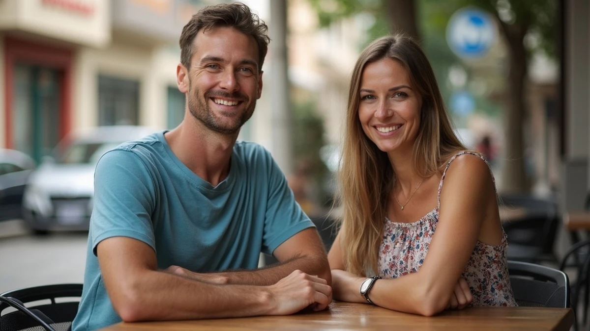 Zwei Singles aus verschiedenen Ländern genießen einen Kaffee in Paraguay