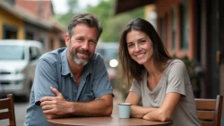 Zwei Singles aus verschiedenen Ländern genießen einen Kaffee in Ruanda