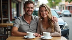 Zwei Singles aus verschiedenen Ländern genießen einen Kaffee in São Tomé und Príncipe