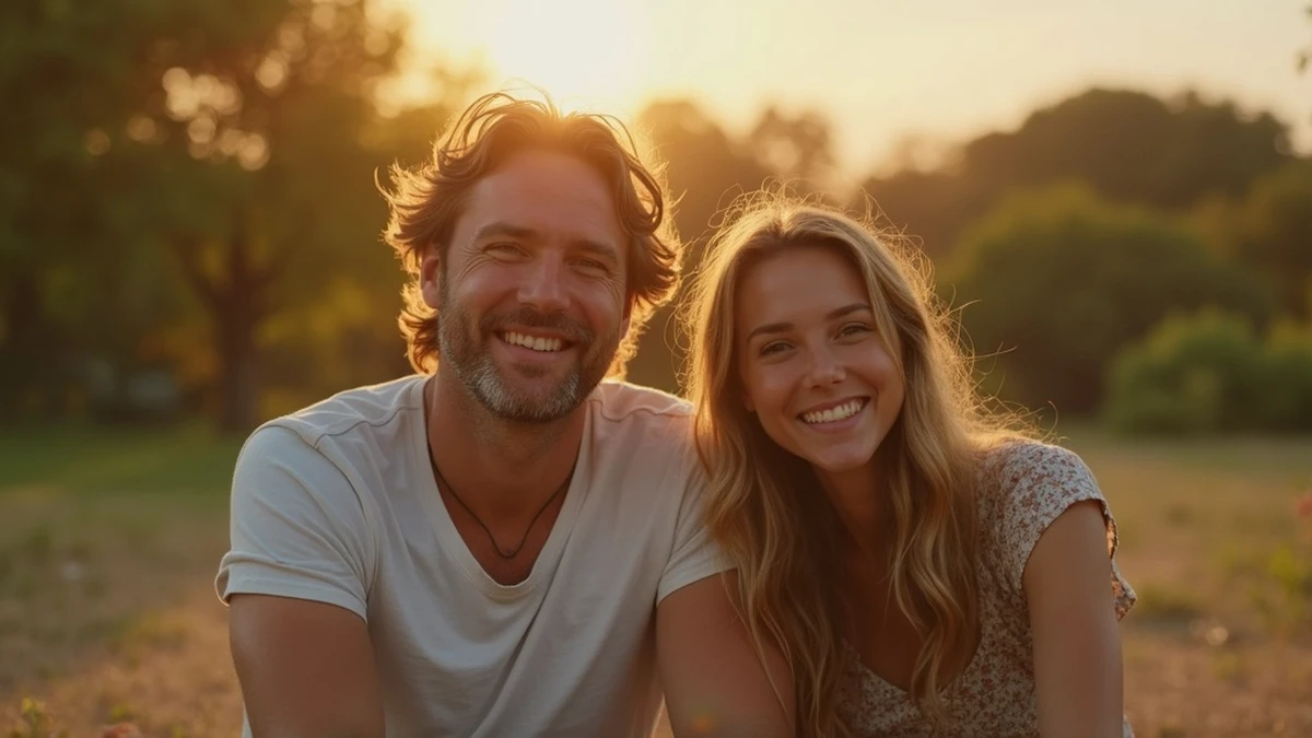 Romantisches Date in einem ruhigen Park in Südafrika