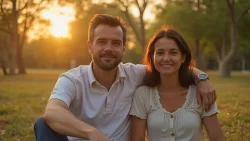 Romantisches Date in einem ruhigen Park in Sudan