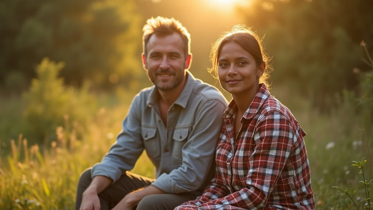 Romantisches Date in einem ruhigen Park in Südsudan