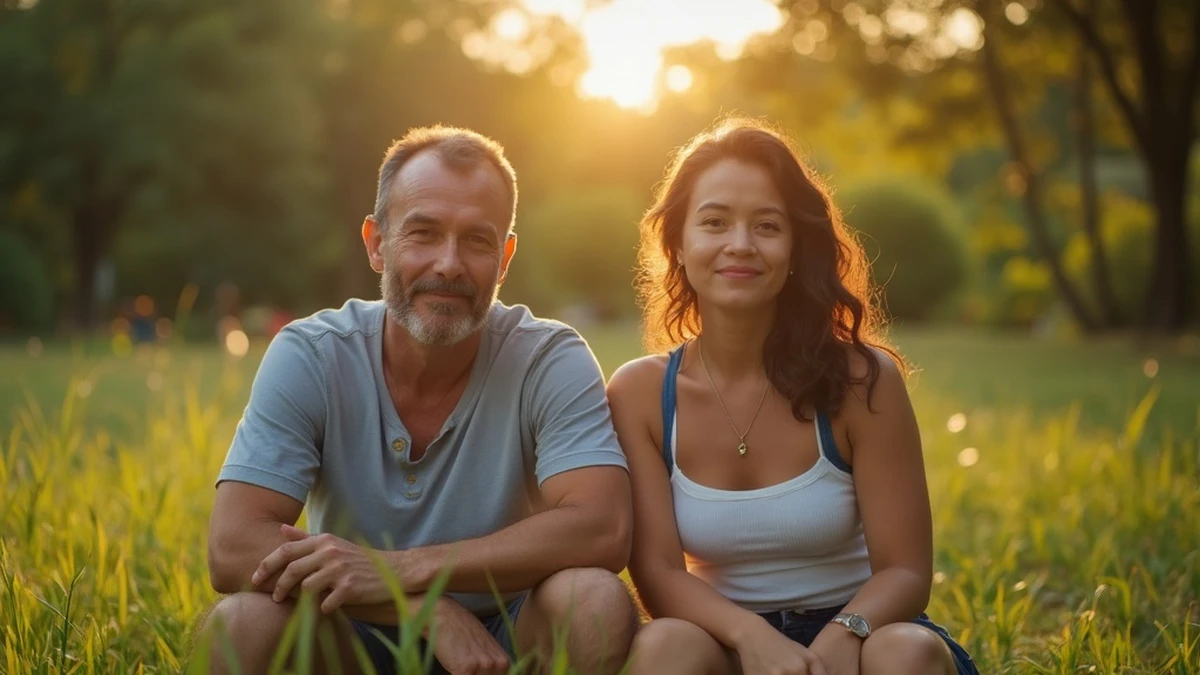 Romantisches Date in einem ruhigen Park in Suriname